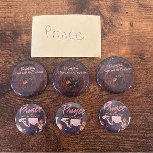 VTG 80’s Prince Pop r&b rock Pinback Concert buttons pins purple rain